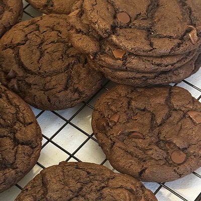 Double Chocolate Fudge Cookies