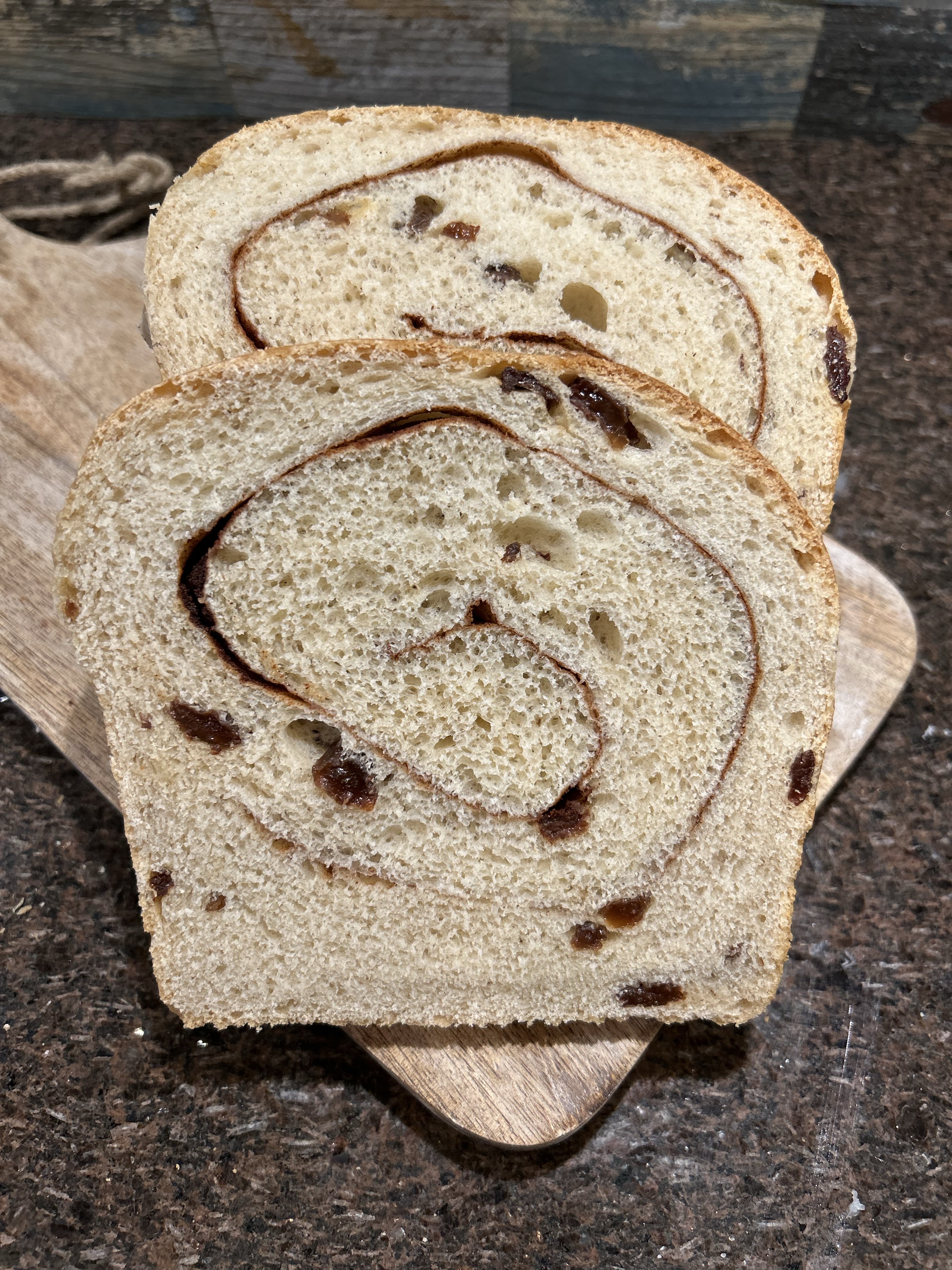 Cinnamon Swirl Raisin Loaf Sourdough Bread 