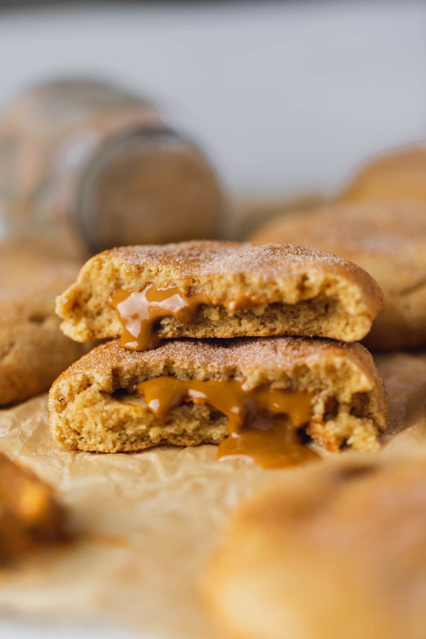 Cookie Butter Stuffed Snickerdoodles