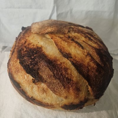 Roasted Garlic And Butter Artisan Sourdough Loaf 