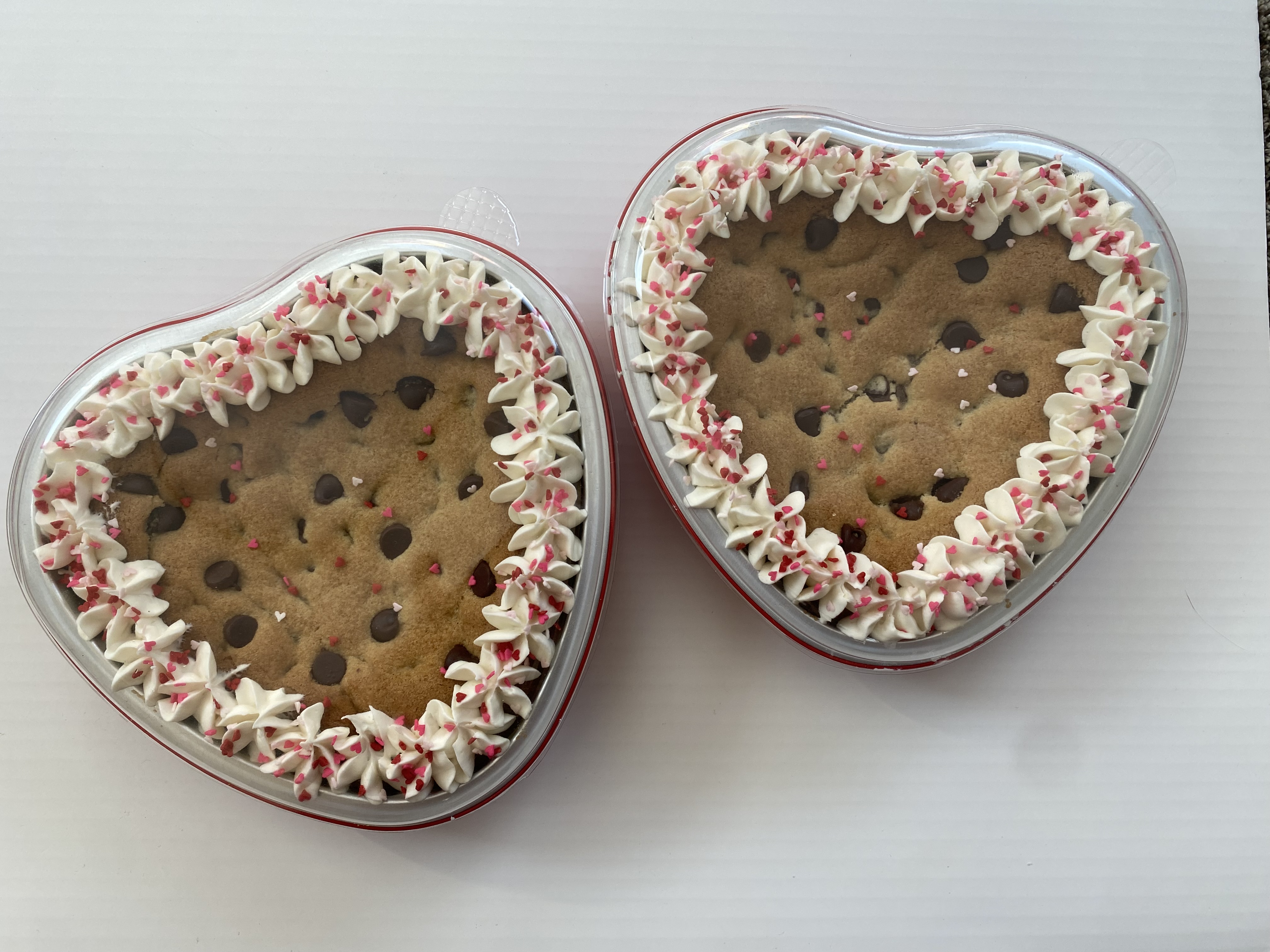 Heart Chocolate Chip Cookie Cake