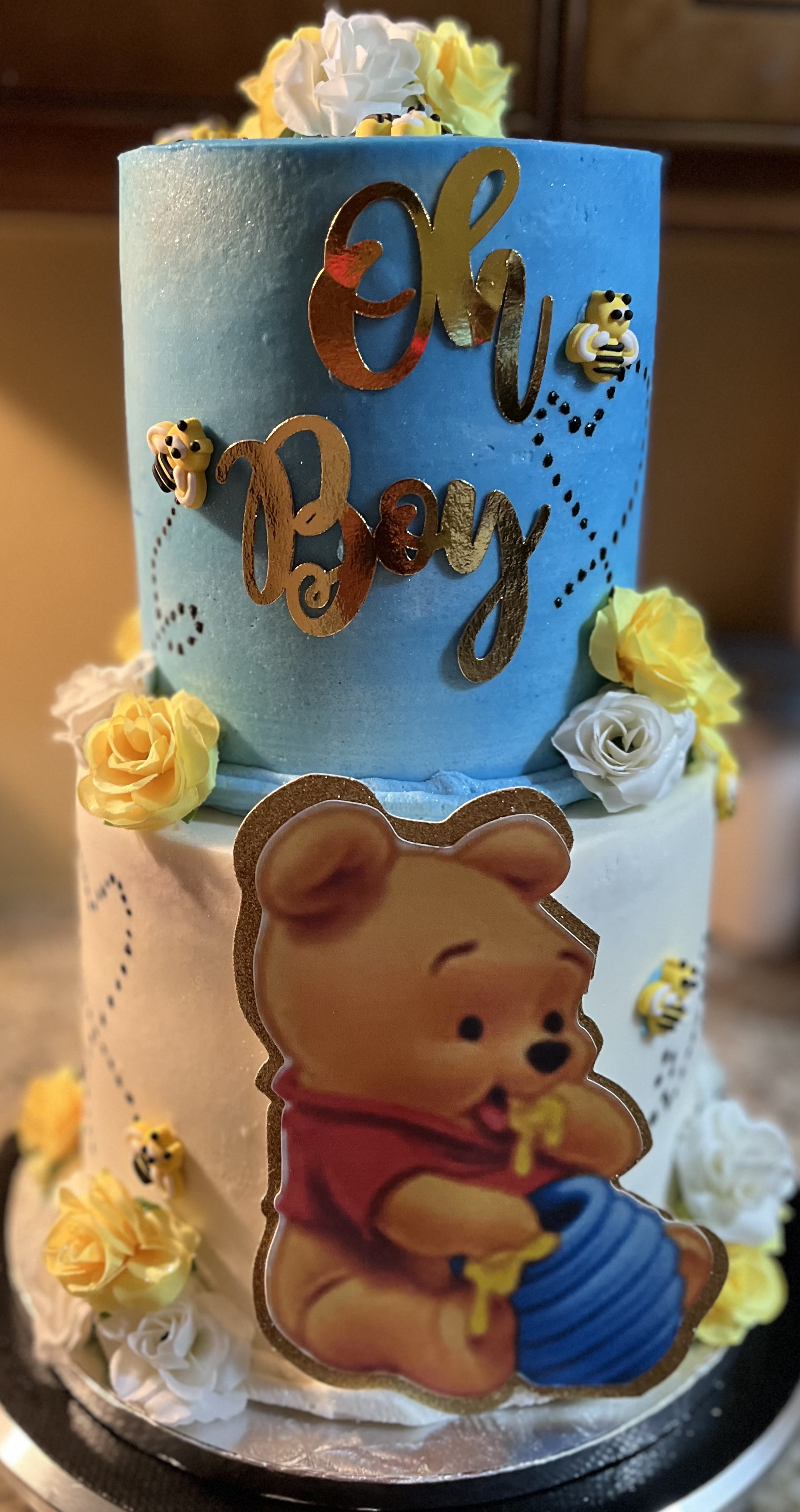 2 Tier Cake & 3 Treat Package