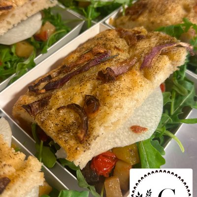 Plant based “Tortang” Sourdough Focaccia Sandwich