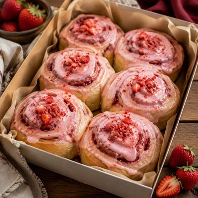 1 Dozen Strawberry Cinnamon Rolls