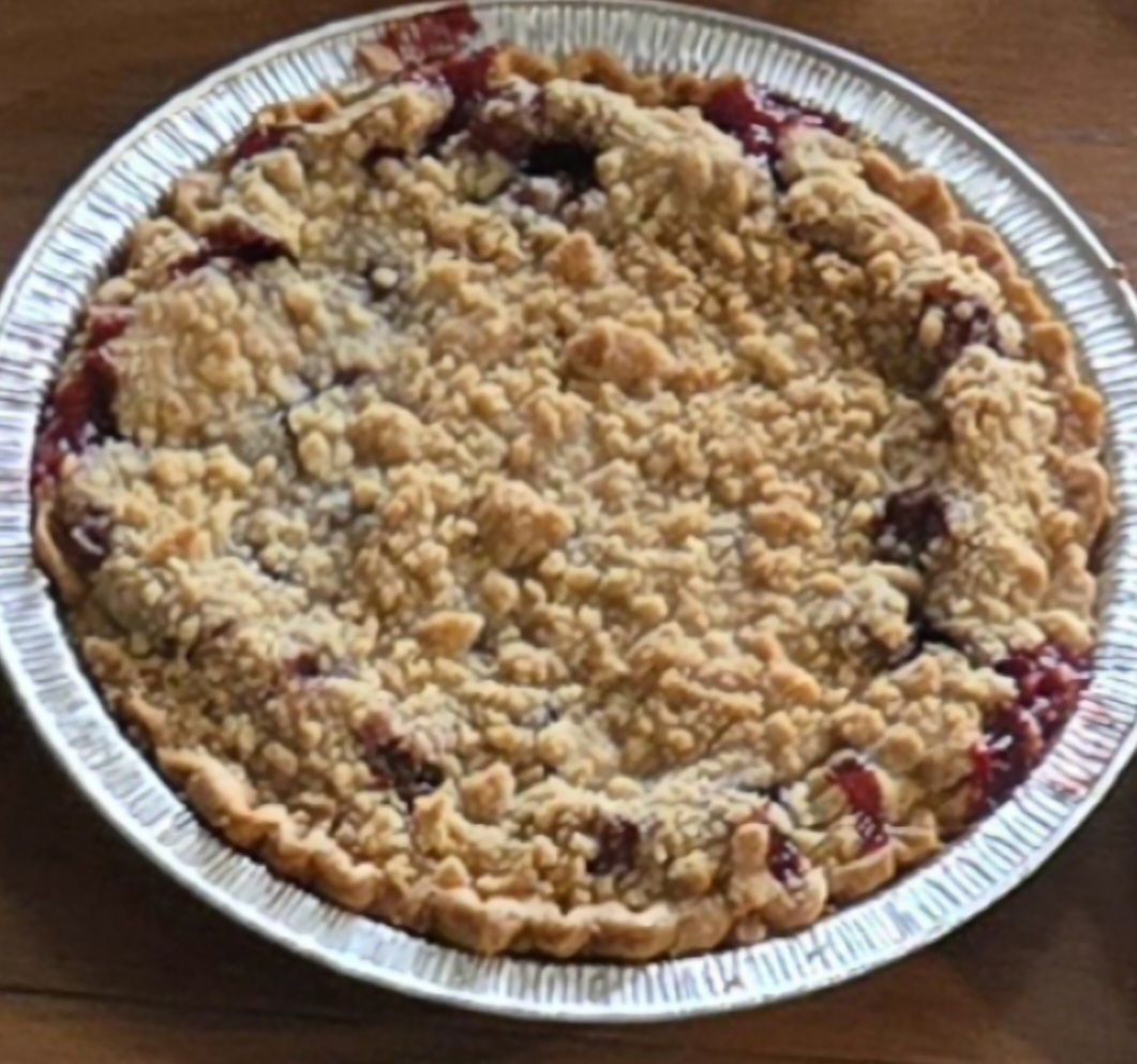 9" Cherry Pie With Streusel Topping
