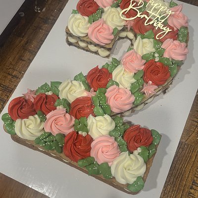 X-LARGE SINGLE Number/Letter Double Layer Cookie Cake