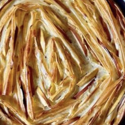Phyllo Crusted Apple Custard Pie