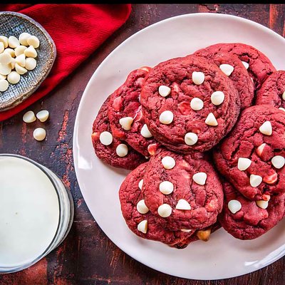 Red Velvet White Chocolate Chip Cookie