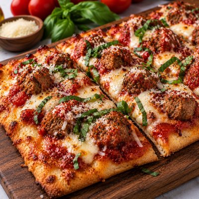 Meatball Marinara Flatbread