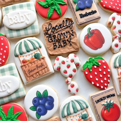 Locally Grown Baby Shower Cookies