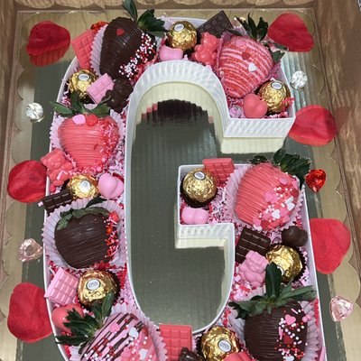 Chocolate Covered Strawberries Letter Box