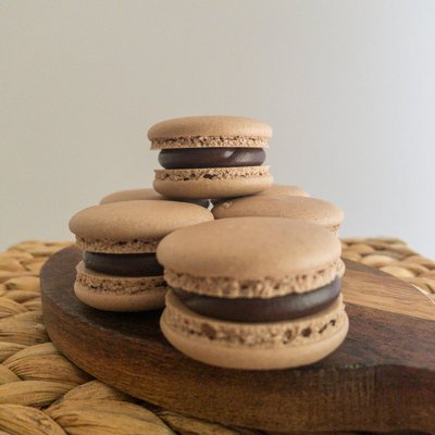 Chocolate Strawberry Macarons ( 30 pcs.)
