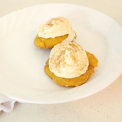 Pumpkin  Spice Frosted Cookies