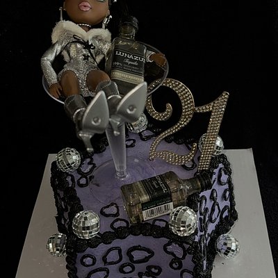Drunk Bratz Doll Star Cake