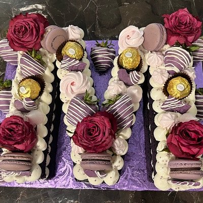 2 - UBE Letter Cakes