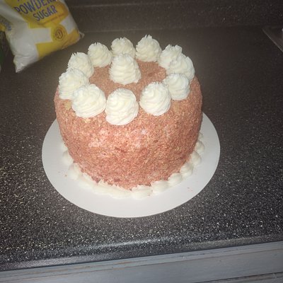 Cheesecake Stuffed Cake Strawberry 