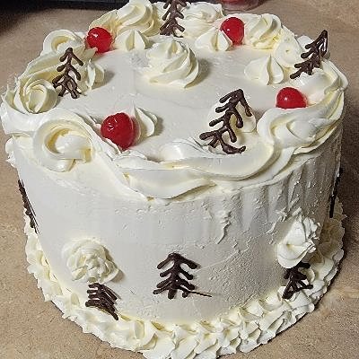 Chocolate Dipped Cherry Cake-Serves 14-20
