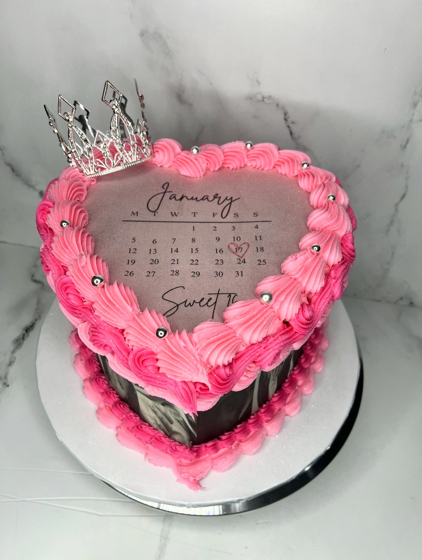 Standard 8” Heart Cake 