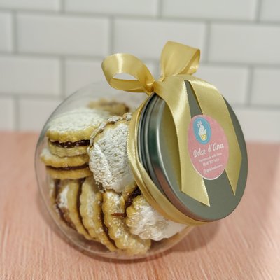 Glass Jar For 12 Cookies - Dulce De Leche Or Guava
