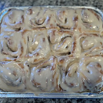 12 Cinnamon Rolls W/ Maple Coffee Icing