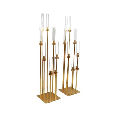 4 metal candle holders that holds 80 candles.