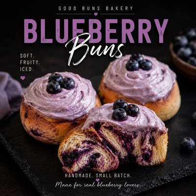 Blueberry Bun (Box of 2)    