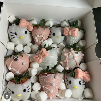 Hand Drawn Chocolate Covered Strawberries 