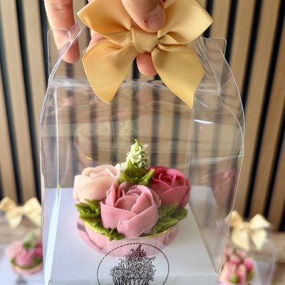 Single Floral Cupcake in a LuxBox 
