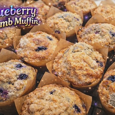 3 🫐Blueberry Crumb & 3 Brown Butter Cinnamon Roll Sourdough Muffins (6 Pack) Saturday Only