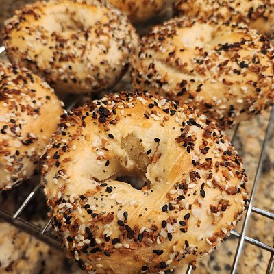 Sourdough Everything Bagels
