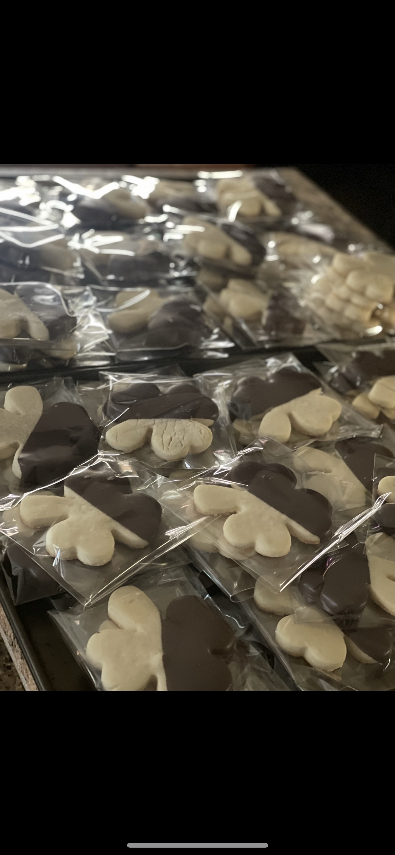 Shortbread Shamrocks Dipped In Chocolate 