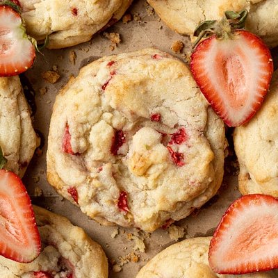 Strawberry Cheesecake Stuffed Cookies