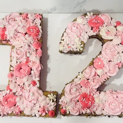 Double Number Cookie Cake