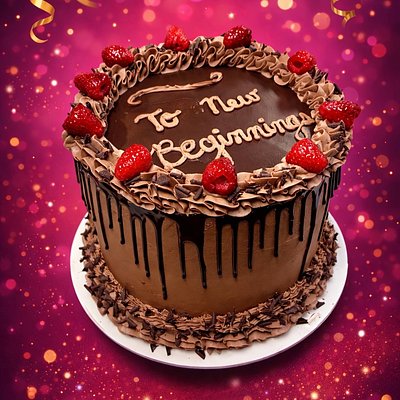 Chocolate Raspberry Ganache Cake