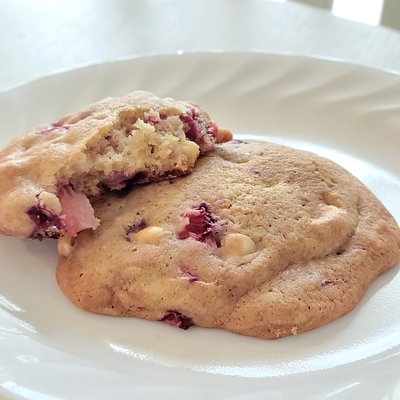 White Chocolate  Strawberry Cookies