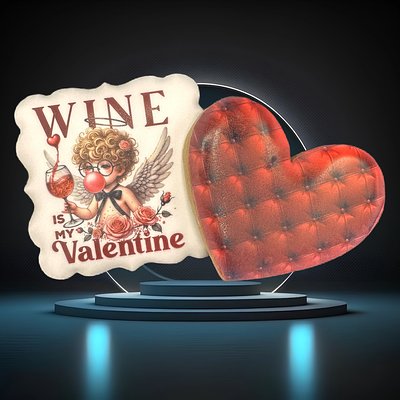 Wine Is My Valentine Set Of Two