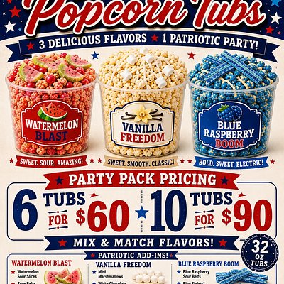 4th Of July Party Pack Dirty Popcorn