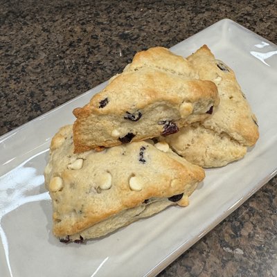 White Chocolate Cranberry Sourdough Scones  (4)