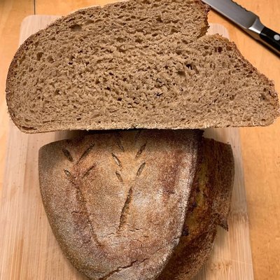 Whole Wheat Sourdough Boule