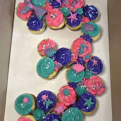 Number Cupcake Cake 