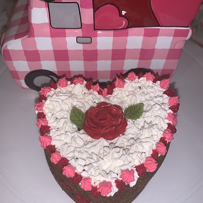 Heart Cookie Cake - 5 Inch - Double Layer - Flavors:  Chocolate Chip Or Brownie