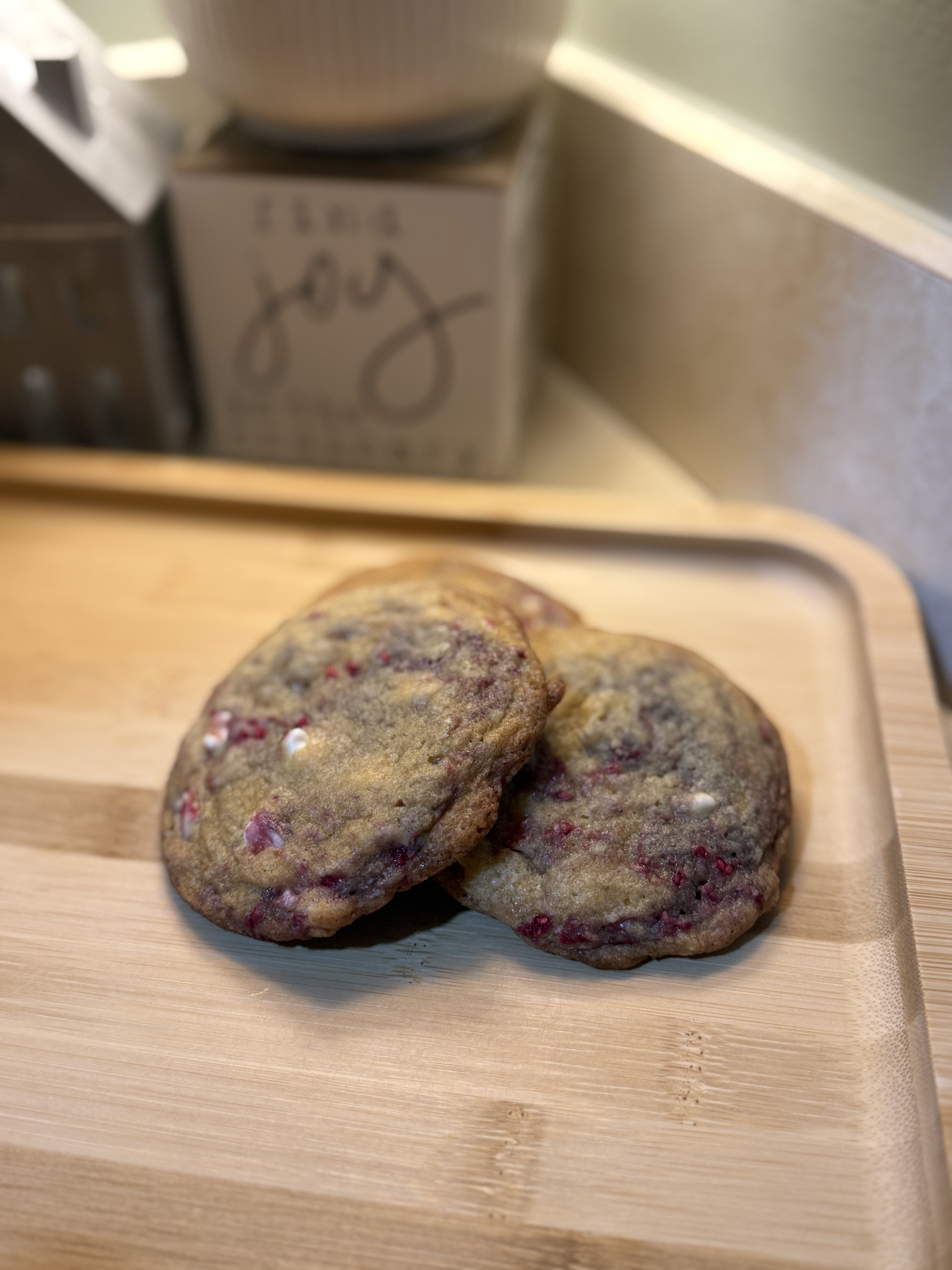 1/2 Dozen White Chocolate Raspberry Cookies 