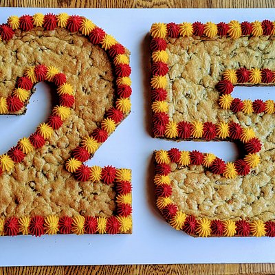 Custom Number Or Letter Chocolate Chip Cookie Cake
