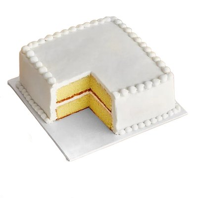  8 Inch Square Single Tier (Serves 12)