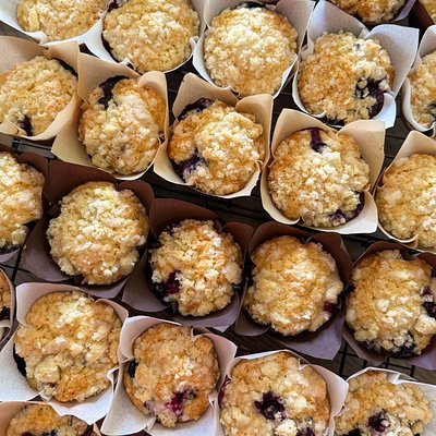 Sourdough Blueberry Crumble Muffins (1 Dozen)