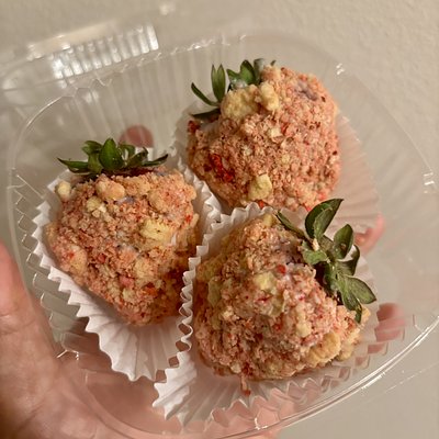 Crumble Coated Strawberries 