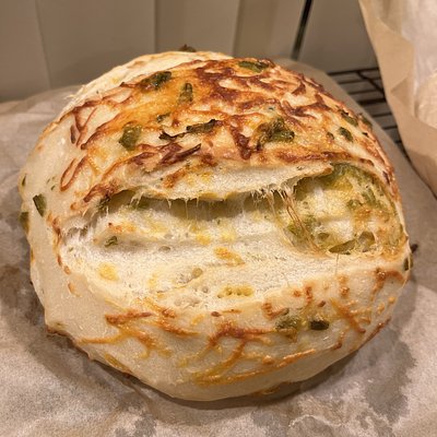 Green Chili Cheese Sourdough 