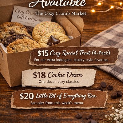 Cozy Crumb Gift Certificates 