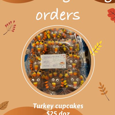 Thanksgiving Turkey Cupcakes 