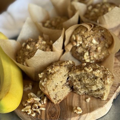 Sourdough Banana Nut Muffins - 6 Count